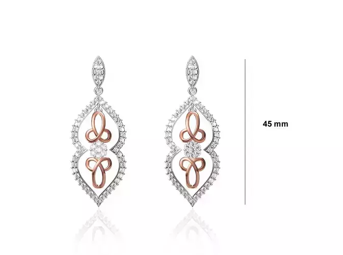 Women Long Earring STL JCD Details 3D print model