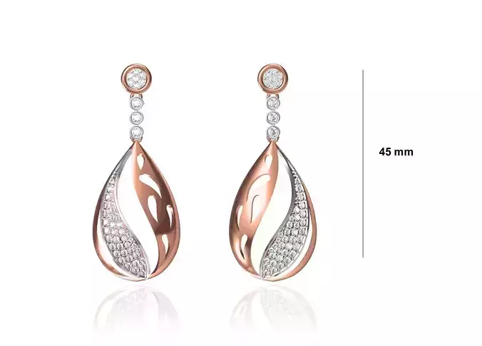 Women Long Earring STL JCD Details