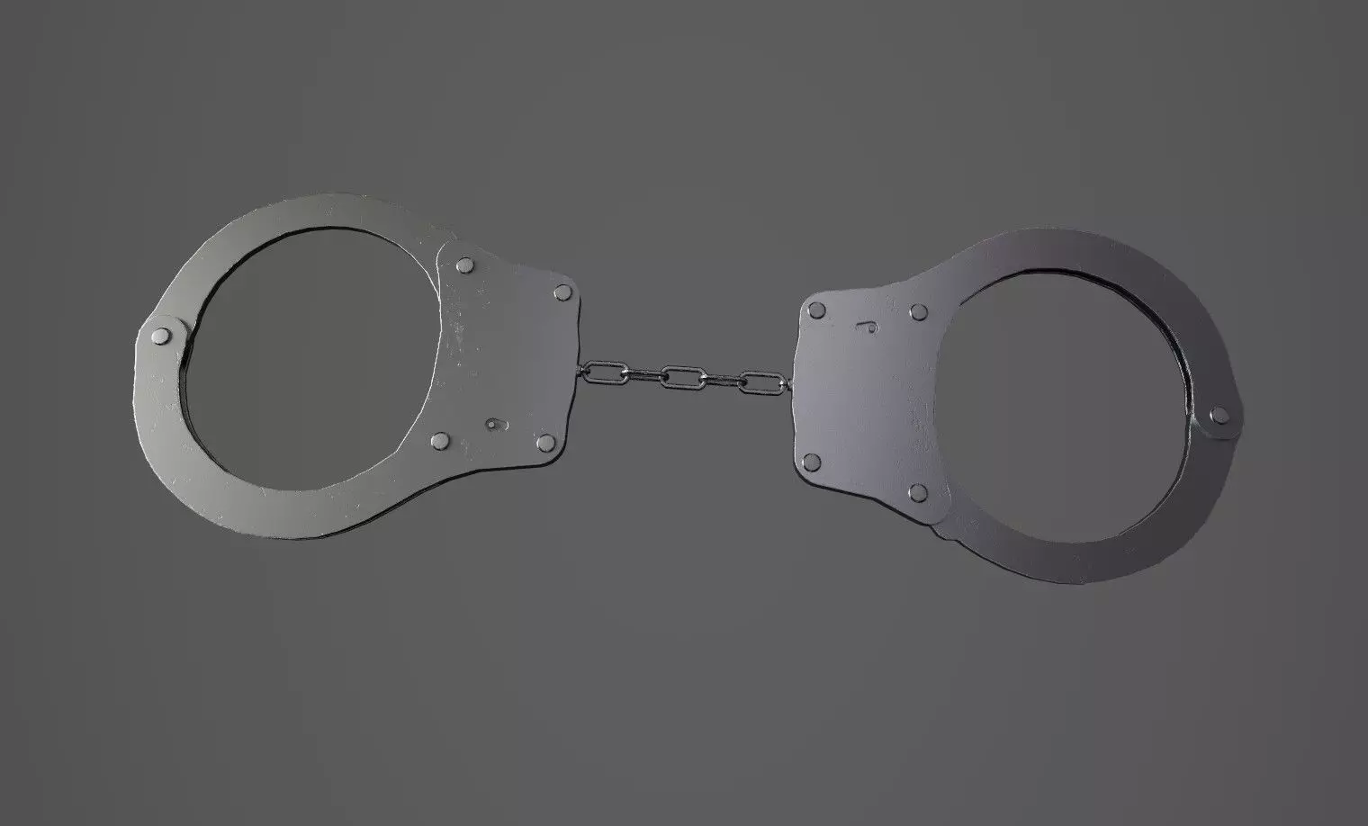 Handcuffs Low-poly 3D model_0