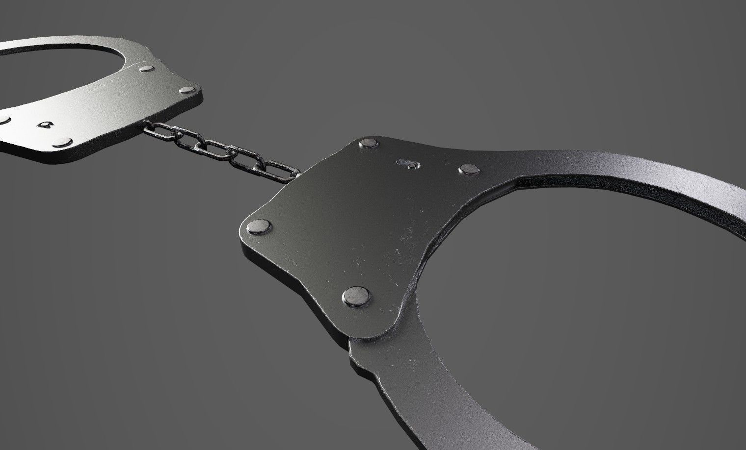 Handcuffs Low-poly 3D model_3