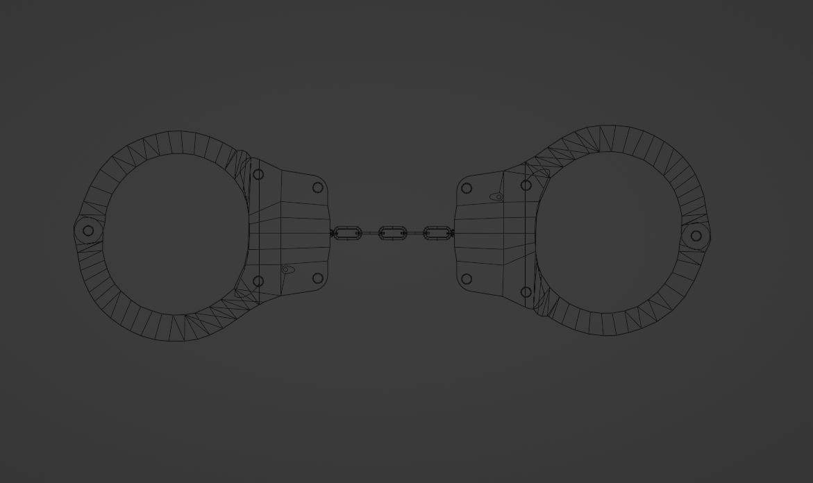 Handcuffs Low-poly 3D model_17