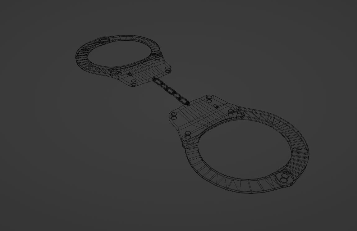 Handcuffs Low-poly 3D model_21