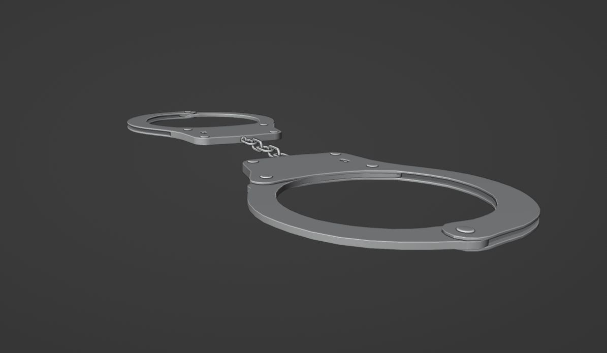 Handcuffs Low-poly 3D model_14