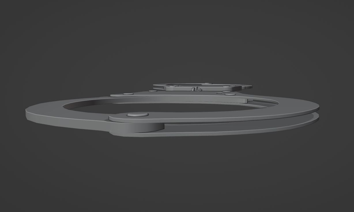 Handcuffs Low-poly 3D model_16