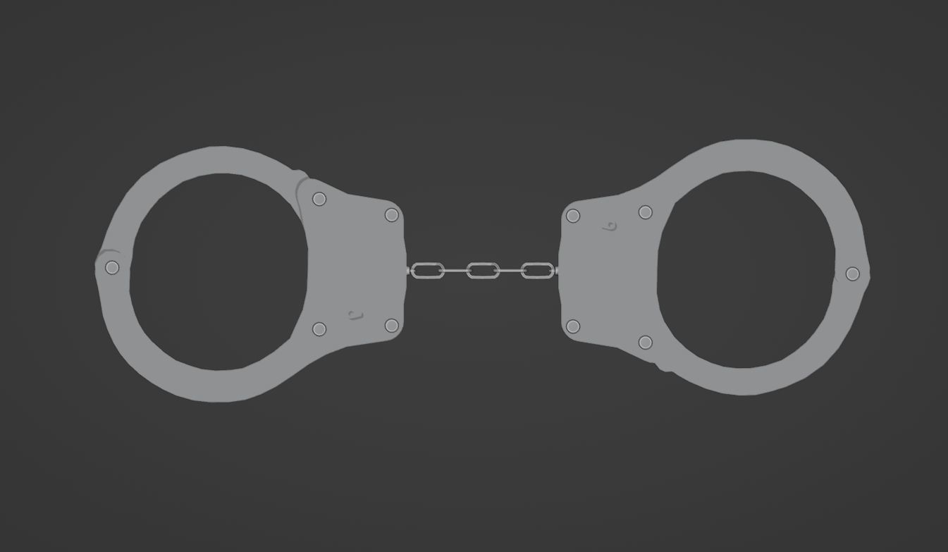 Handcuffs Low-poly 3D model_11