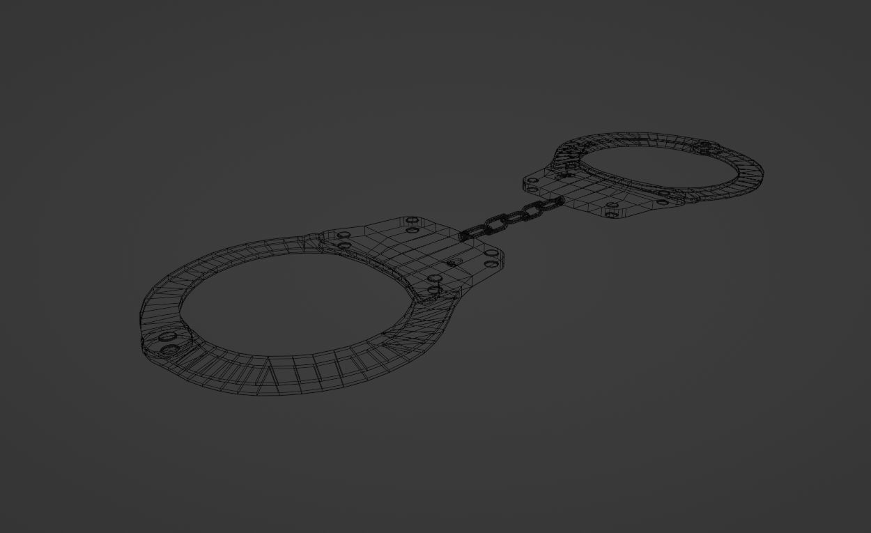Handcuffs Low-poly 3D model_18