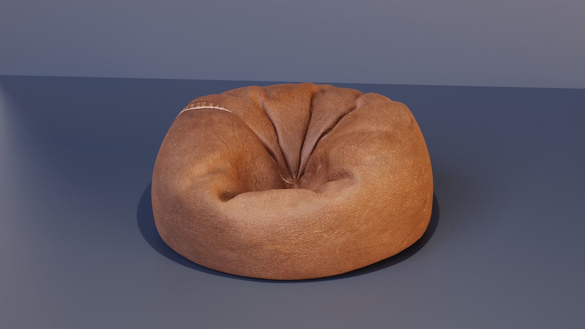 a soft bean bag chair 3D model_1