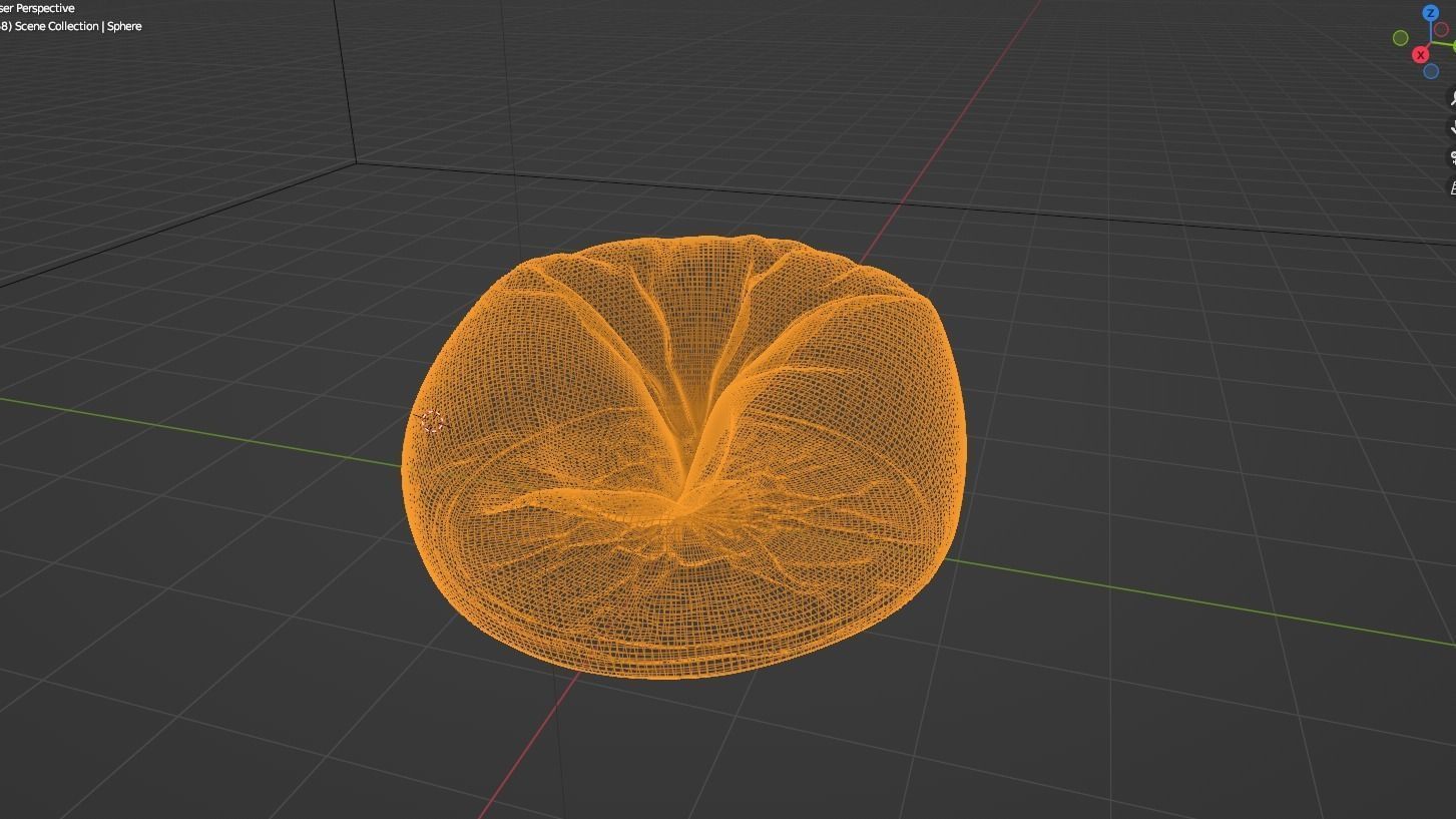 a soft bean bag chair 3D model_4