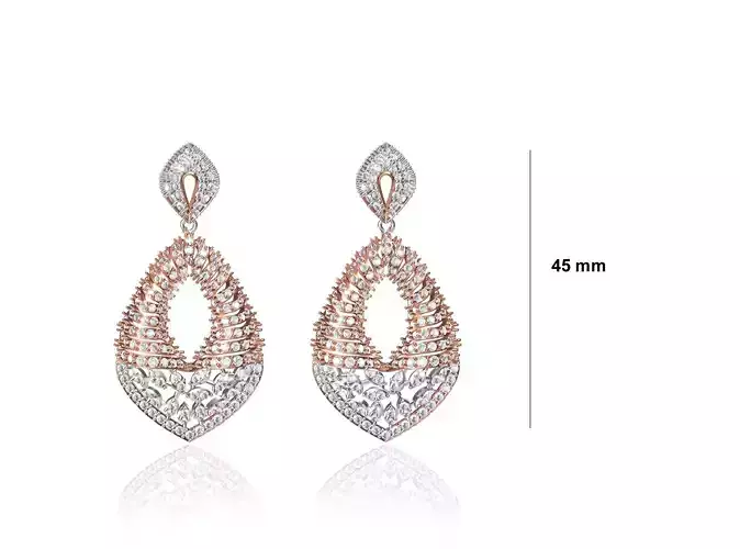 Women Long Earring STL JCD Details
