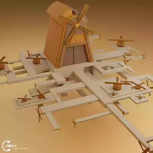 temple 3 - Valley Of The Wind Low-poly 3D model