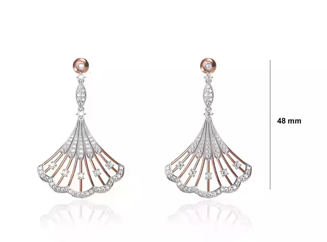 Women Long Earring STL JCD Details
