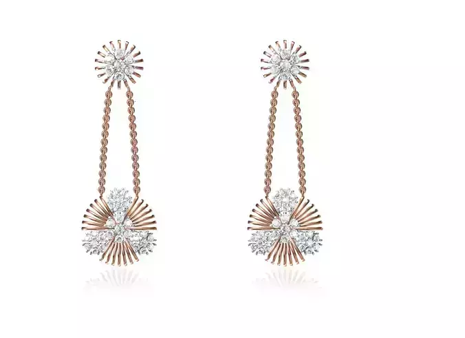 Women Long Earring STL JCD Details