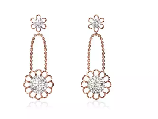 Women Long Earring STL JCD Details 3D print model