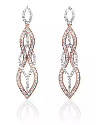 Women Long Earring STL JCD Details 3D print model