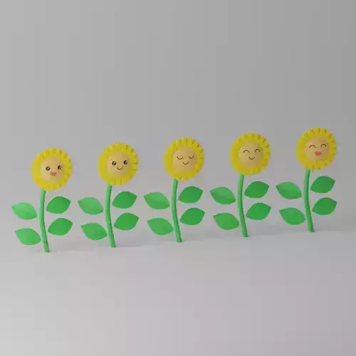 Cartoon Cute Sunflower Collection 1