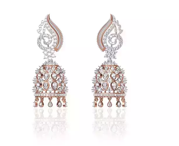 Women Long Earring STL JCD Details 3D print model