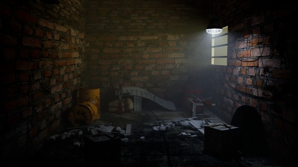 old house scene model-with lighting Free 3D model_24