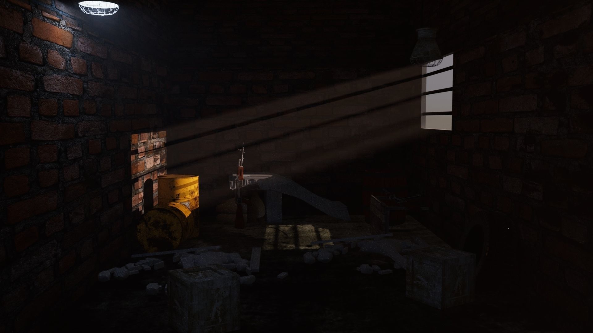 old house scene model-with lighting Free 3D model_8