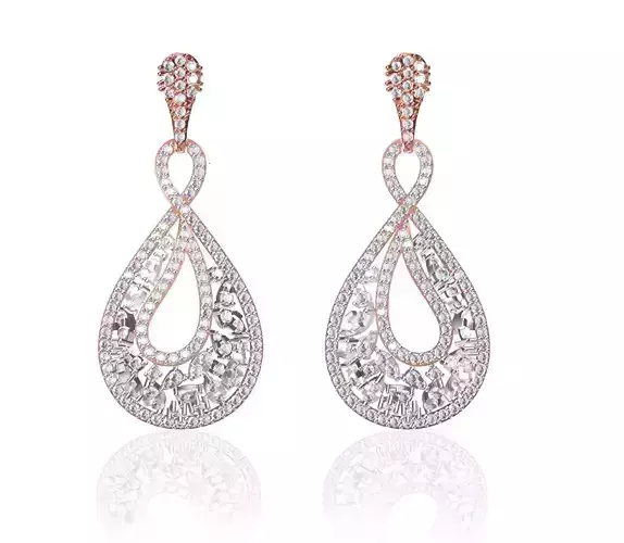Women Long Earring STL JCD Details 3D print model
