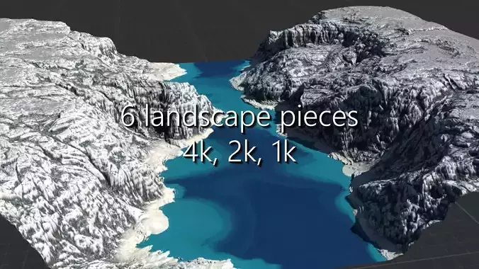 Calanques cliff landscape terrain collection game engine 