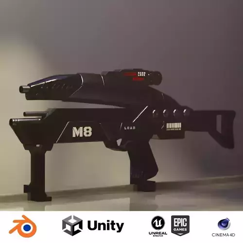 Mass Effect M8 Avenger assault rifle 3D model