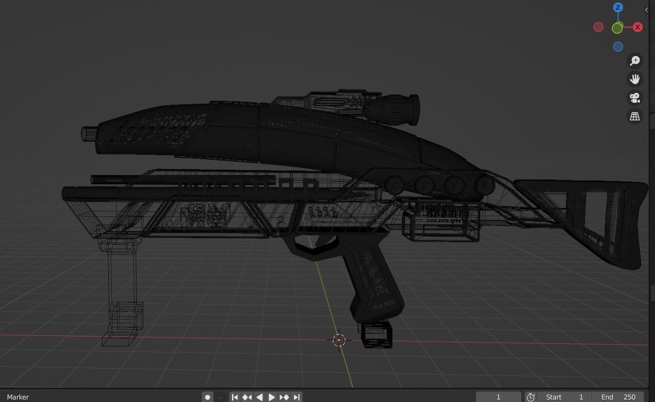 Mm8 Rifel Mass Effect M8 Avenger assault rifle 3D model | CGTrader