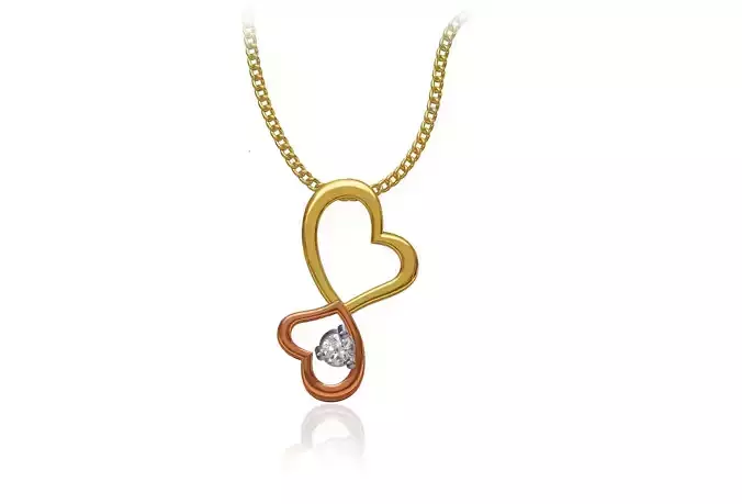 Women Unique Heart Pendant STL JCD Details 3D print model