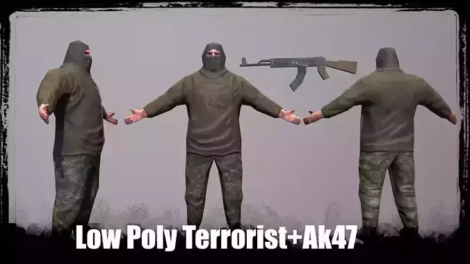 Low Poly Terrorist Ak47
