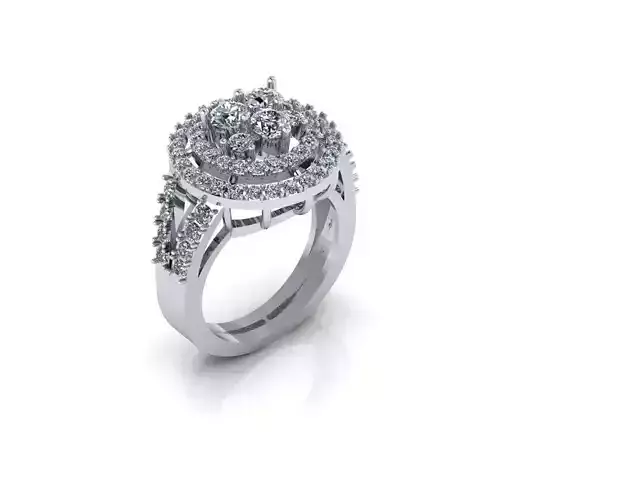  Ladies womans womens diamond ruby emerald Rings 3D print model