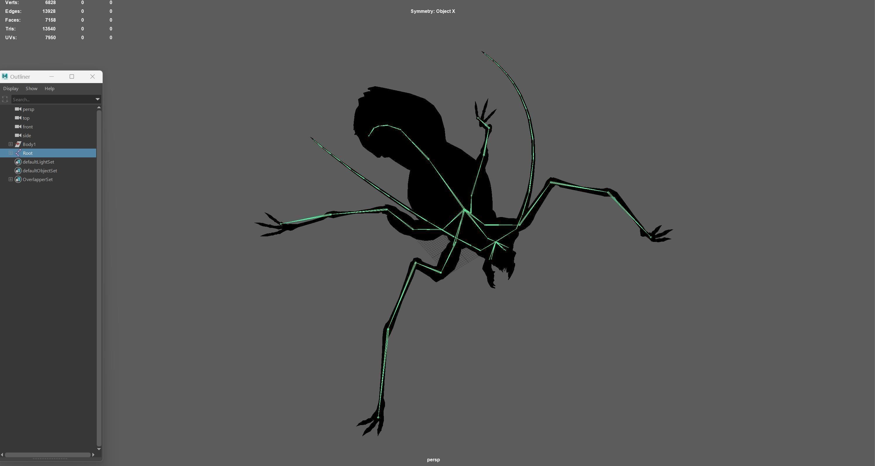 Cockroach1 Low-poly 3D model_26