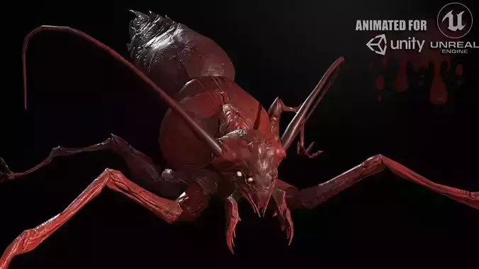 Cockroach1 Low-poly 3D model