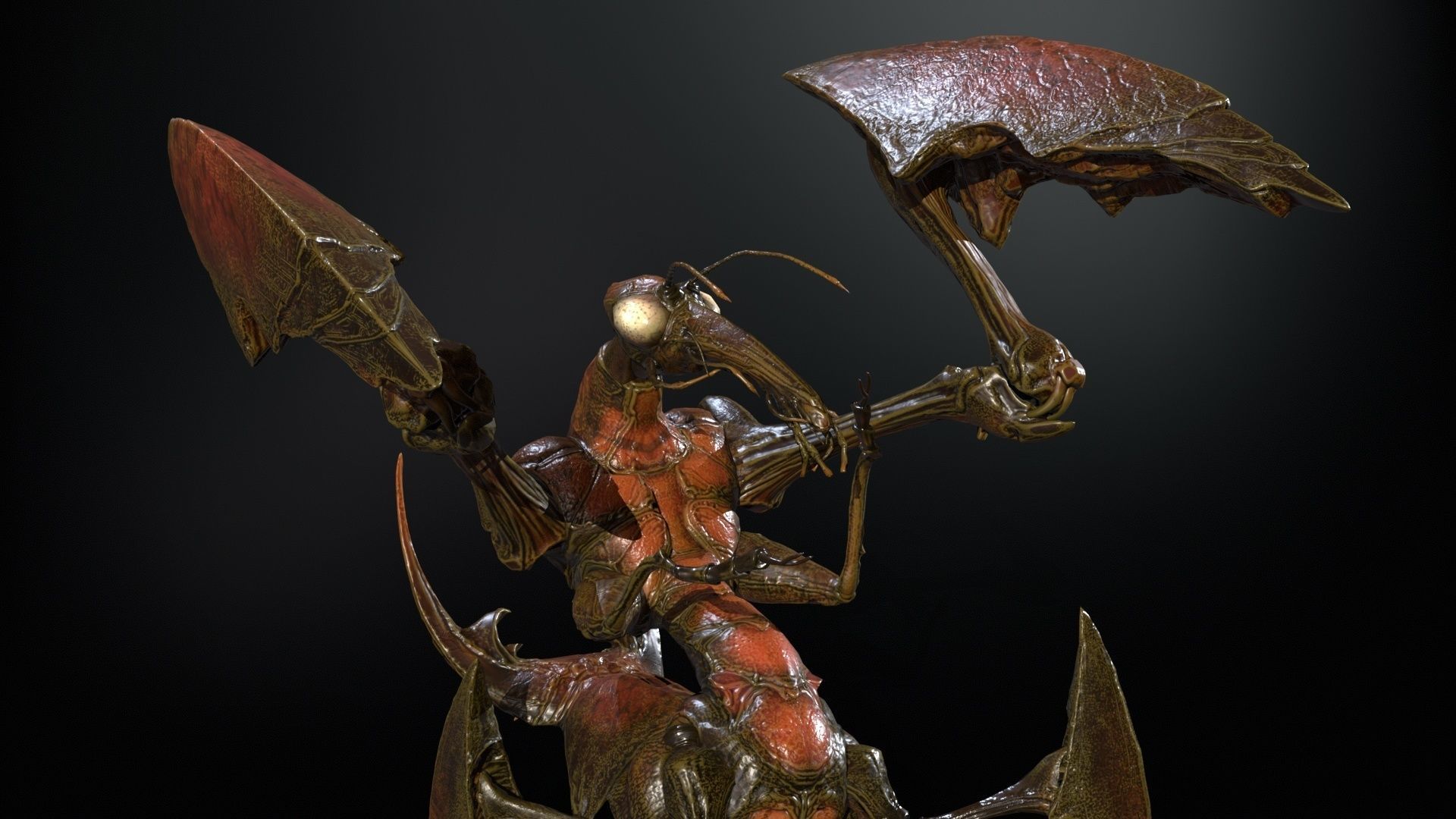 Bogomol Low-poly 3D model_16