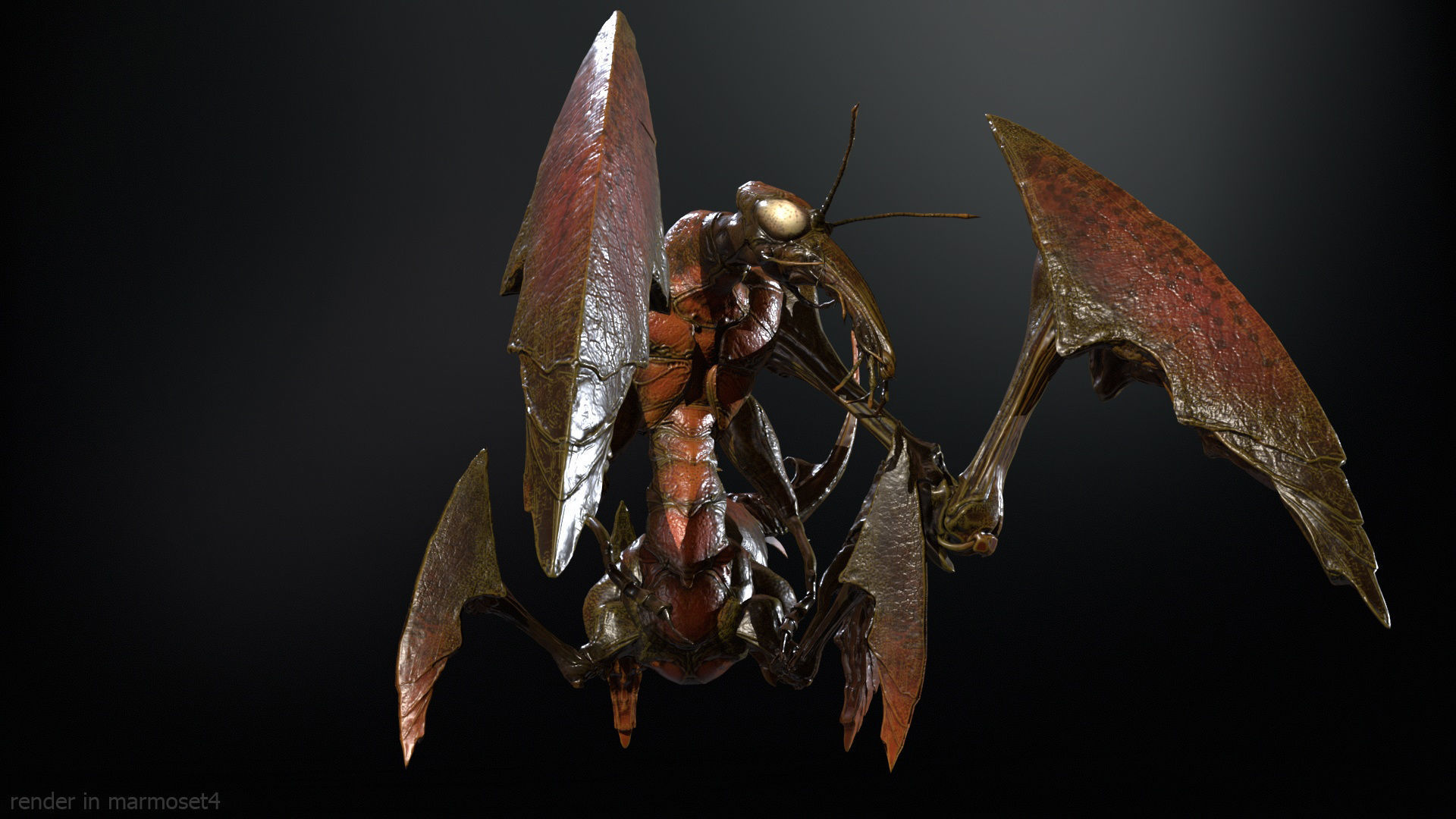 Bogomol Low-poly 3D model_4