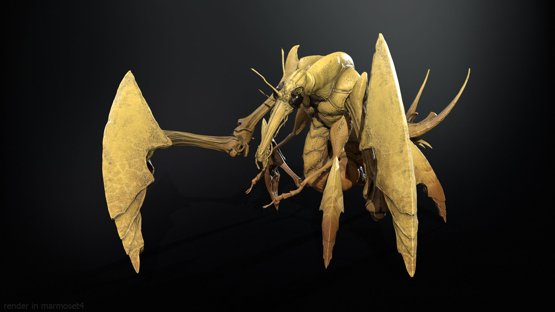 Bogomol Low-poly 3D model_3