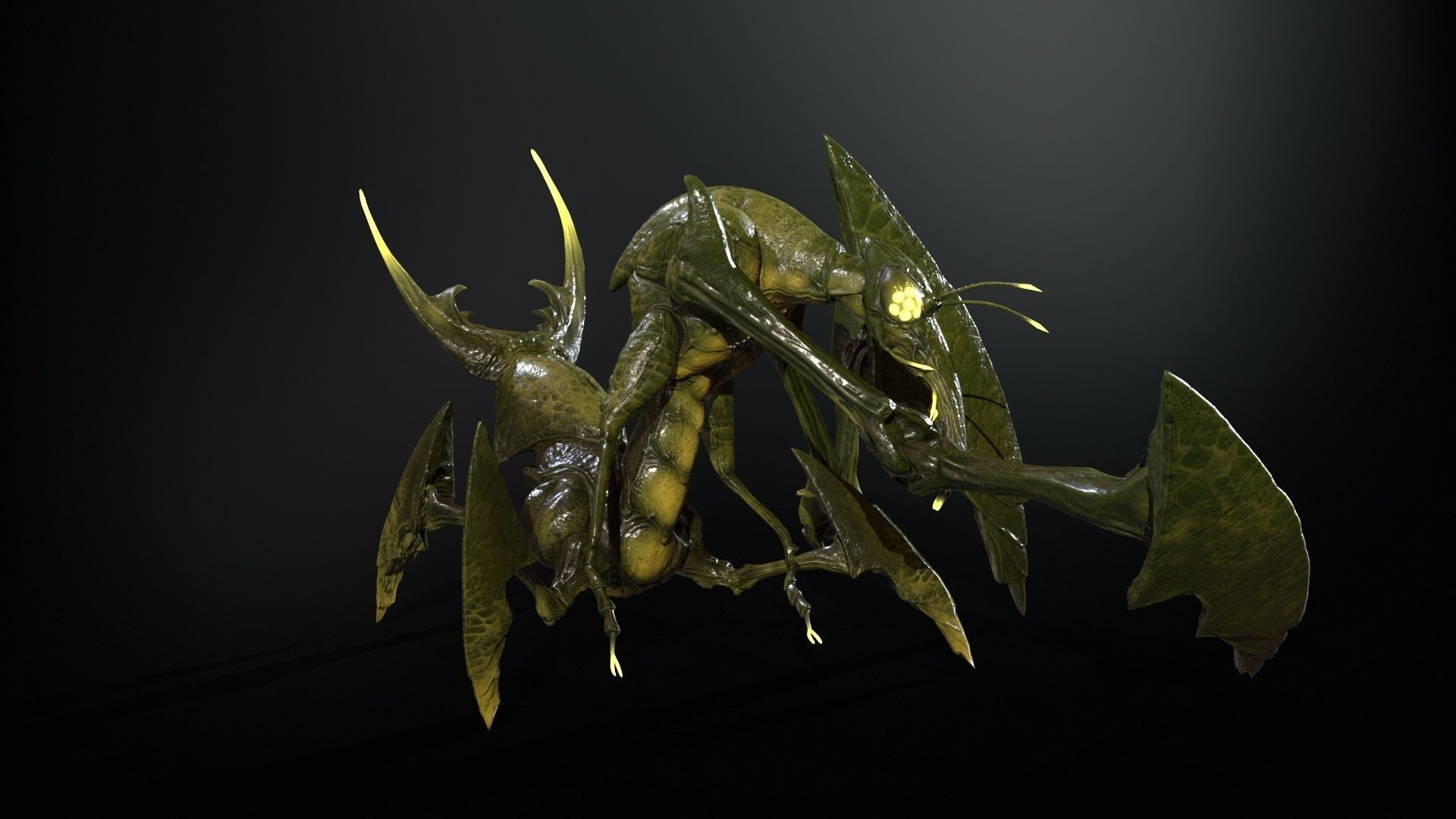 Bogomol Low-poly 3D model_8