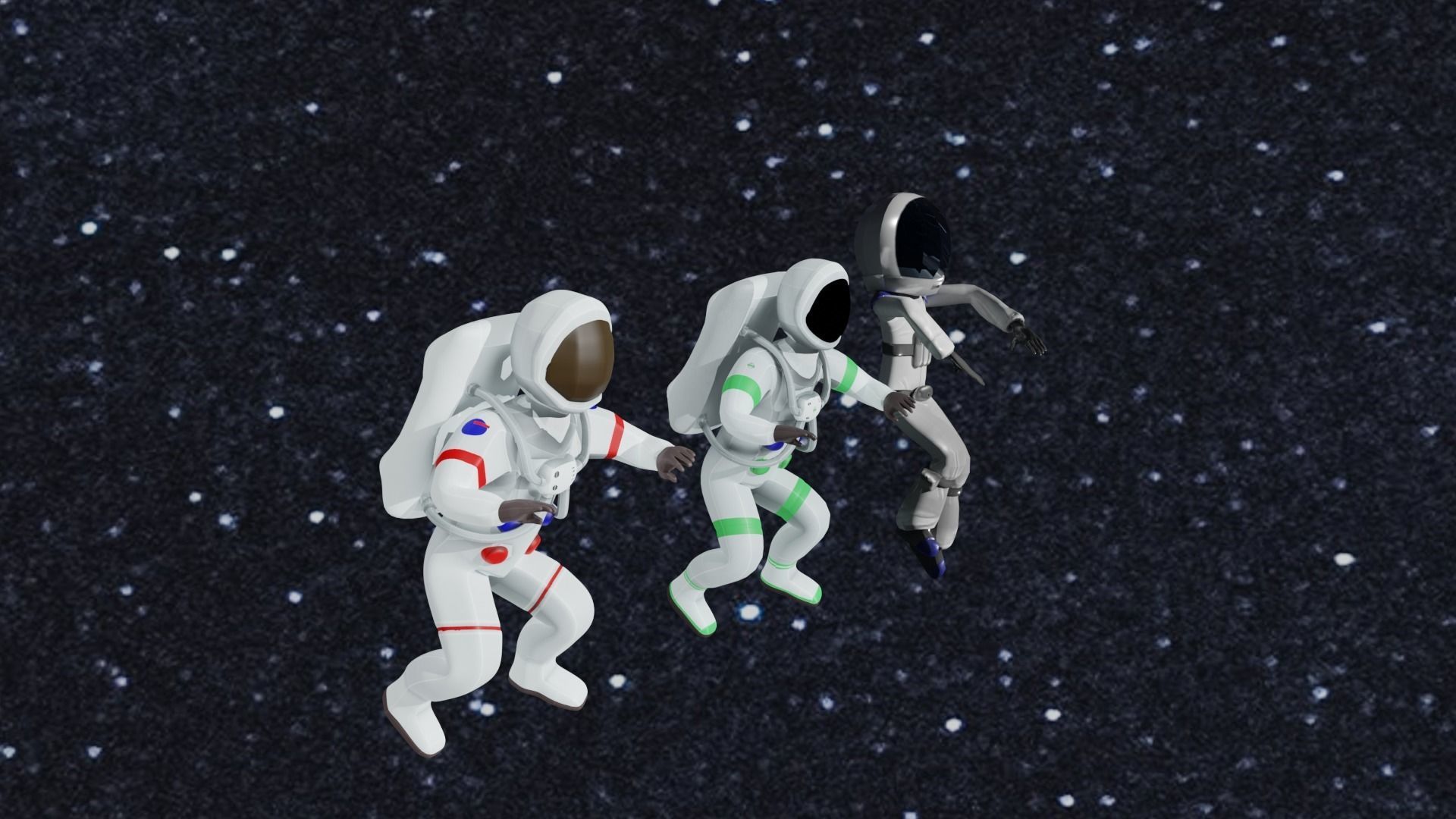 Astronauts 2  3D model_1