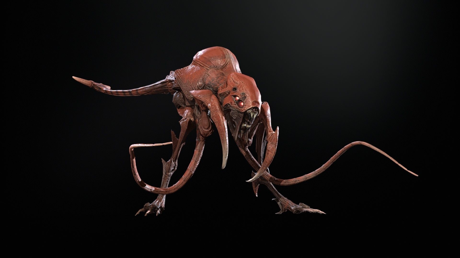 Raptor Low-poly 3D model_15