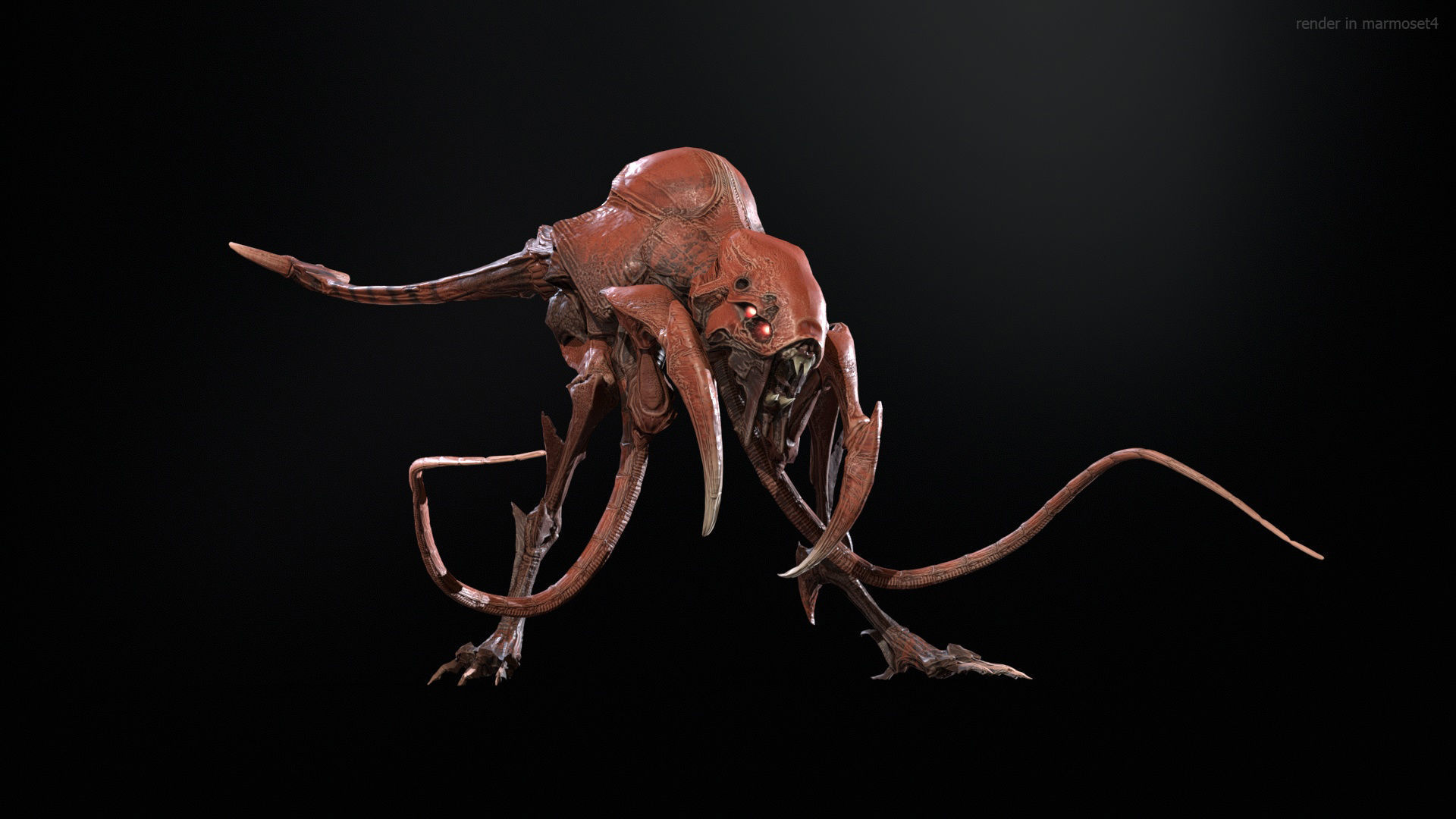 Raptor Low-poly 3D model_5