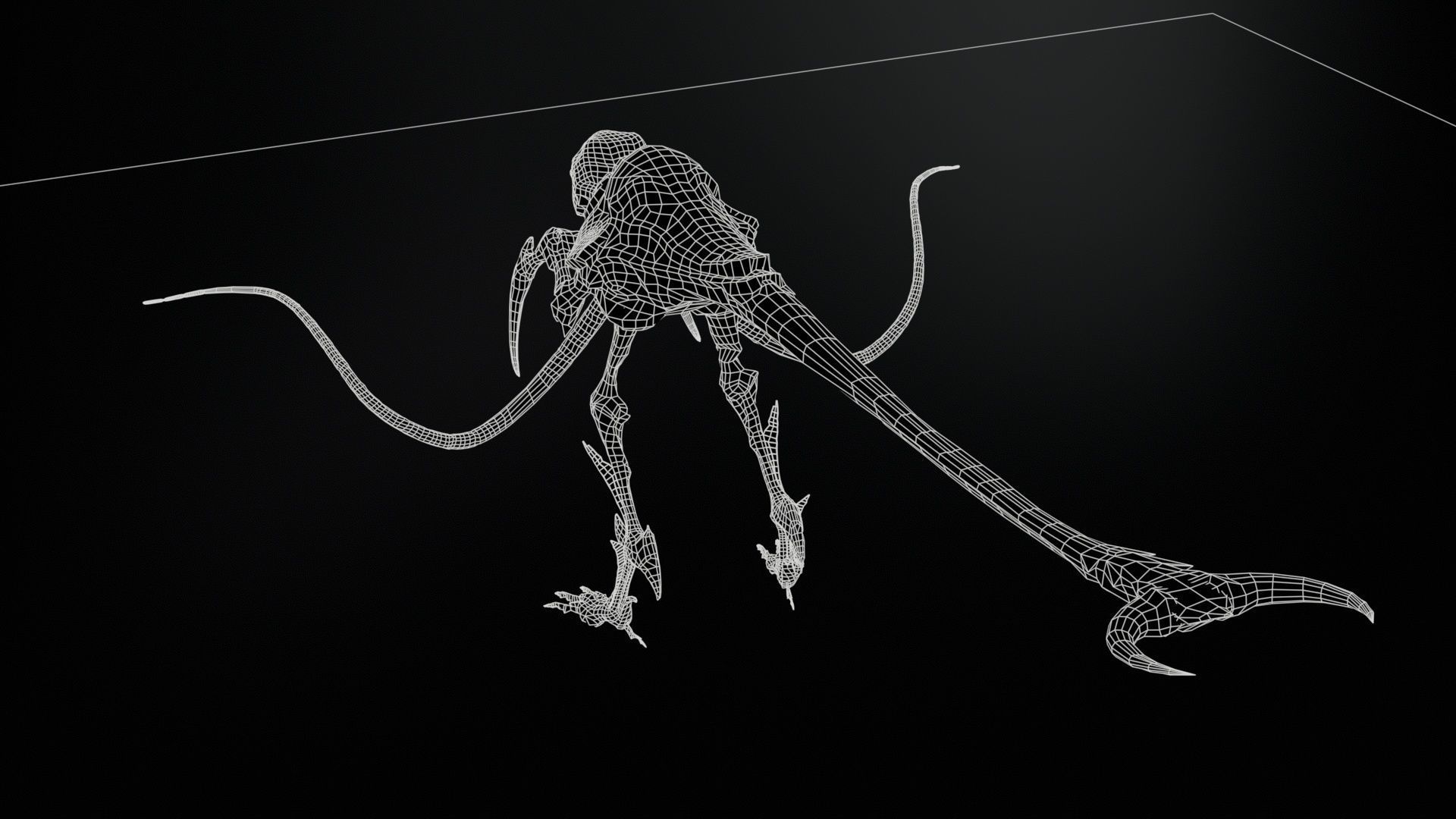 Raptor Low-poly 3D model_9