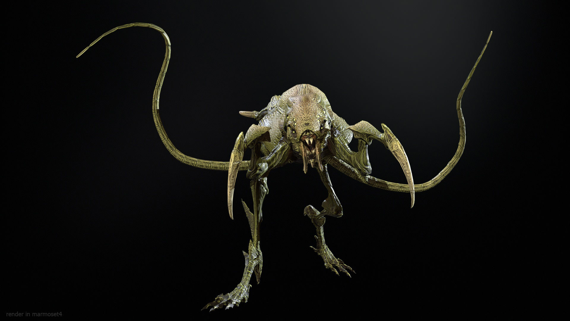 Raptor Low-poly 3D model_2