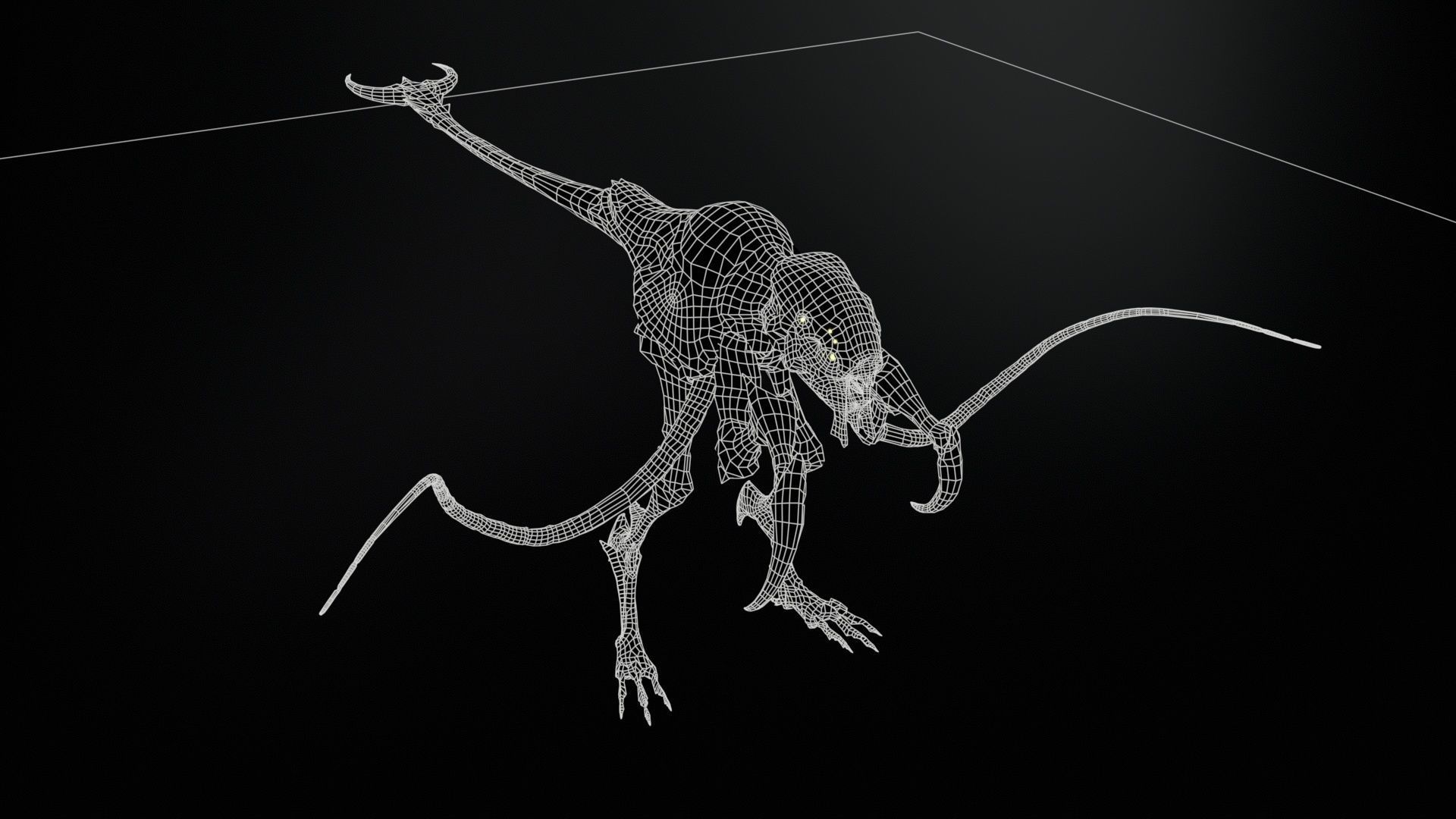 Raptor Low-poly 3D model_28