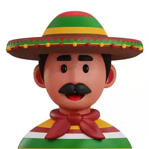 3D Mexican Traditional Costume