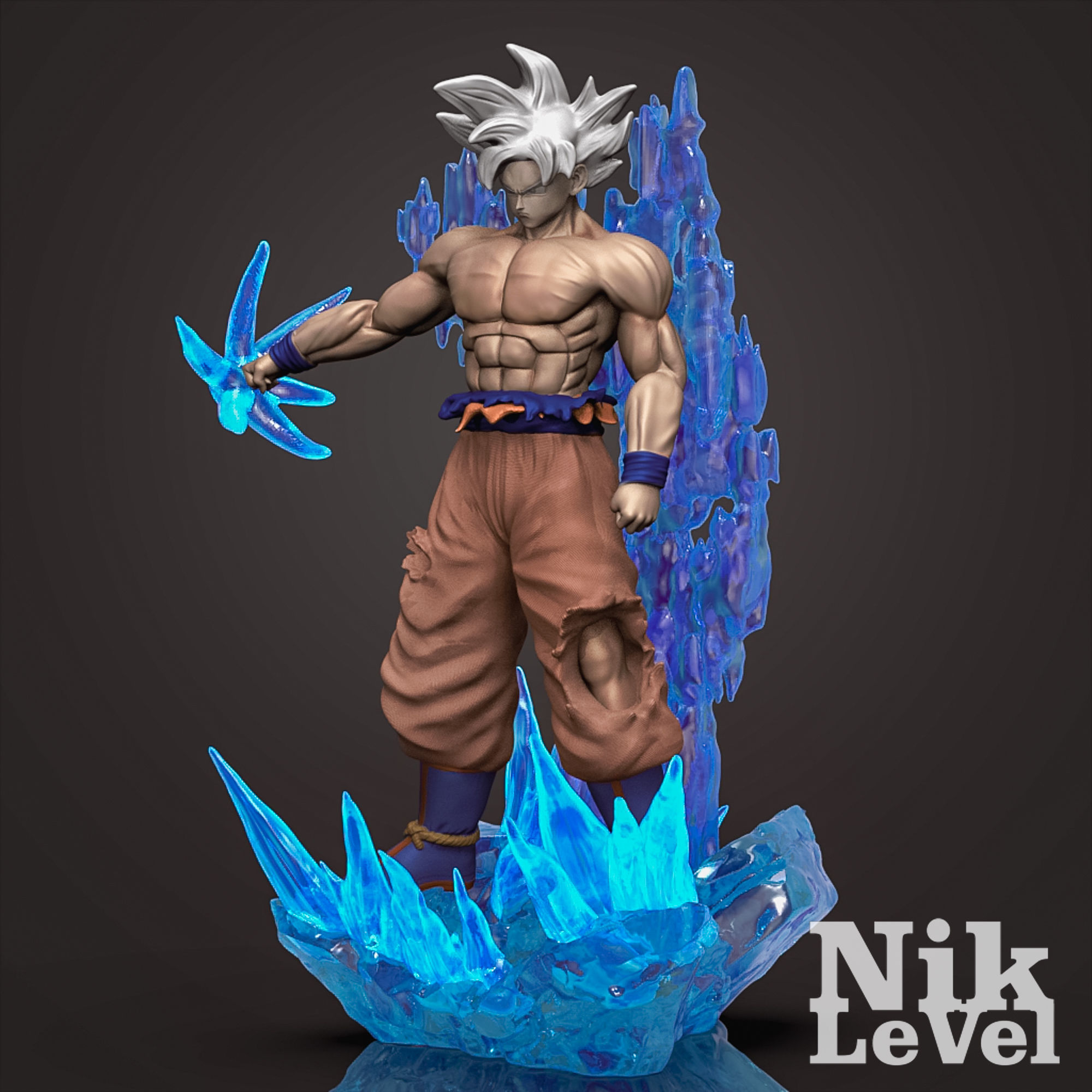 Son Goku Ultra Instinct Dragon Ball 3D Printable  3D print model_9