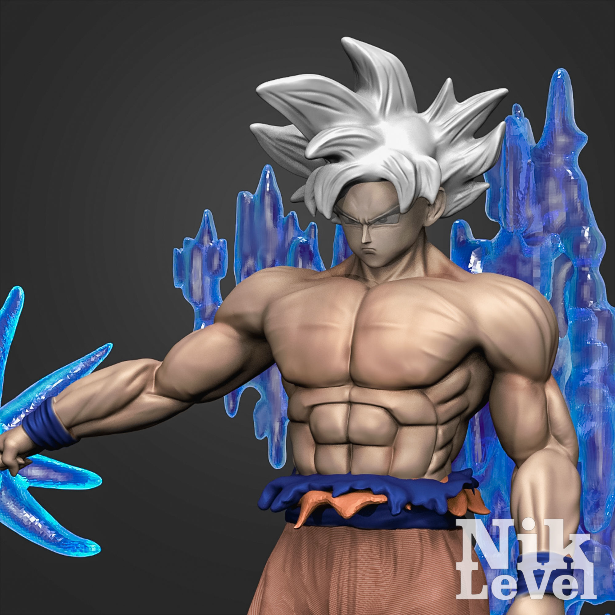 Son Goku Ultra Instinct Dragon Ball 3D Printable  3D print model_14