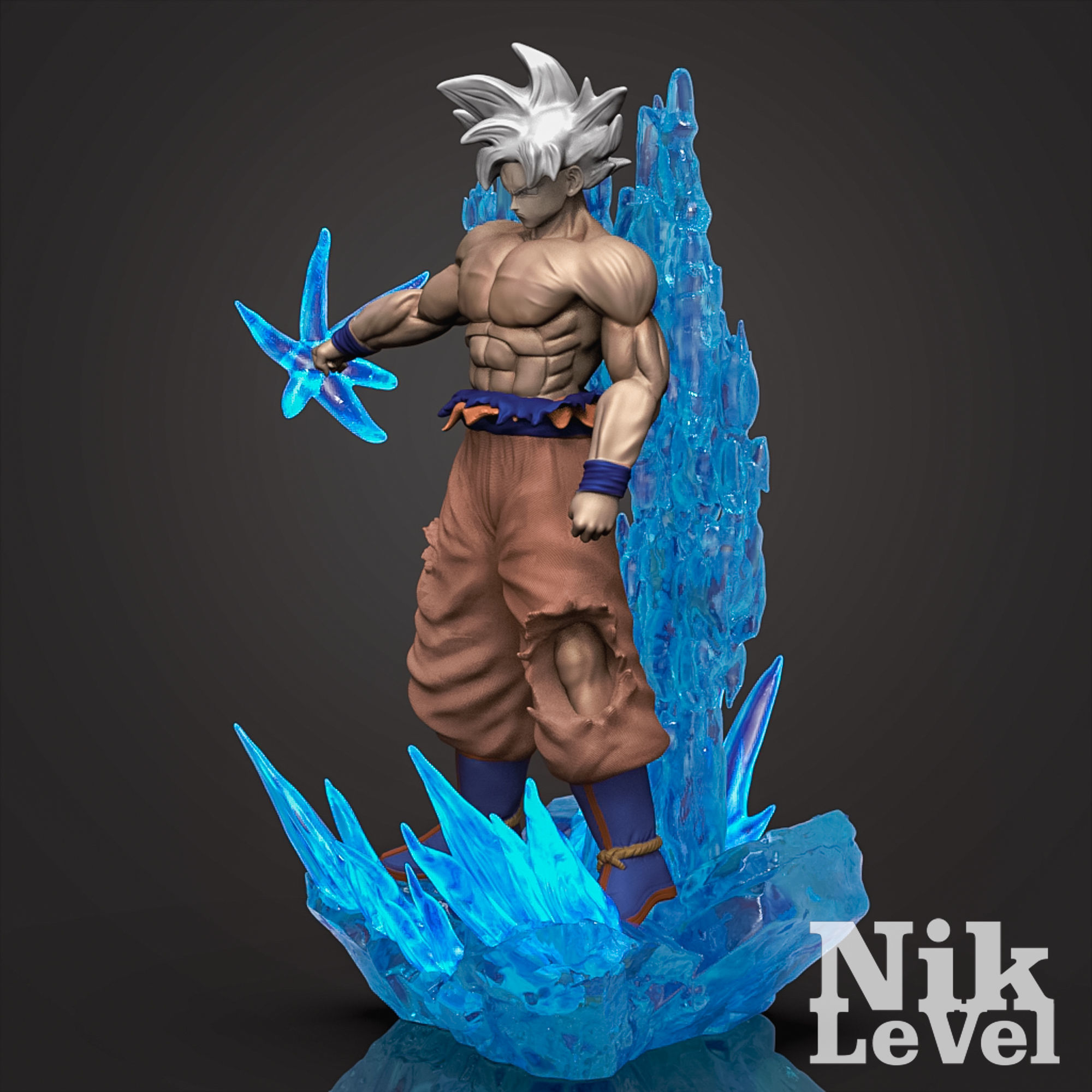 Son Goku Ultra Instinct Dragon Ball 3D Printable  3D print model_6