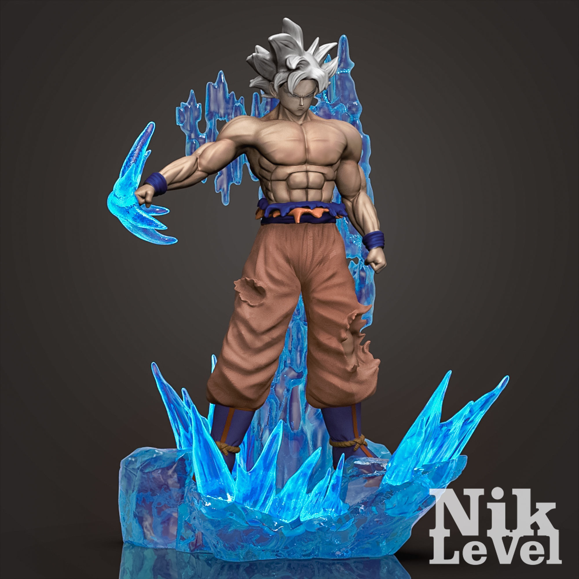 Son Goku Ultra Instinct Dragon Ball 3D Printable  3D print model_2
