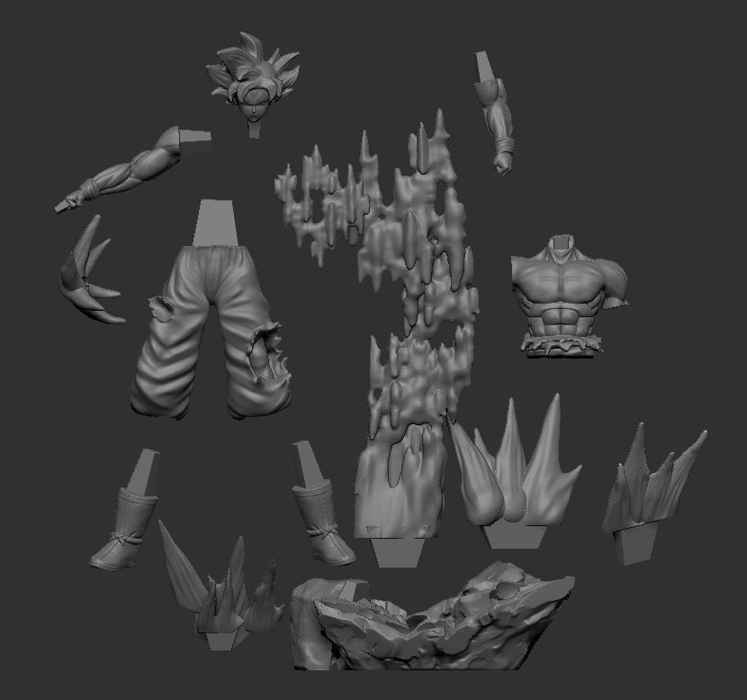 Son Goku Ultra Instinct Dragon Ball 3D Printable  3D print model_1