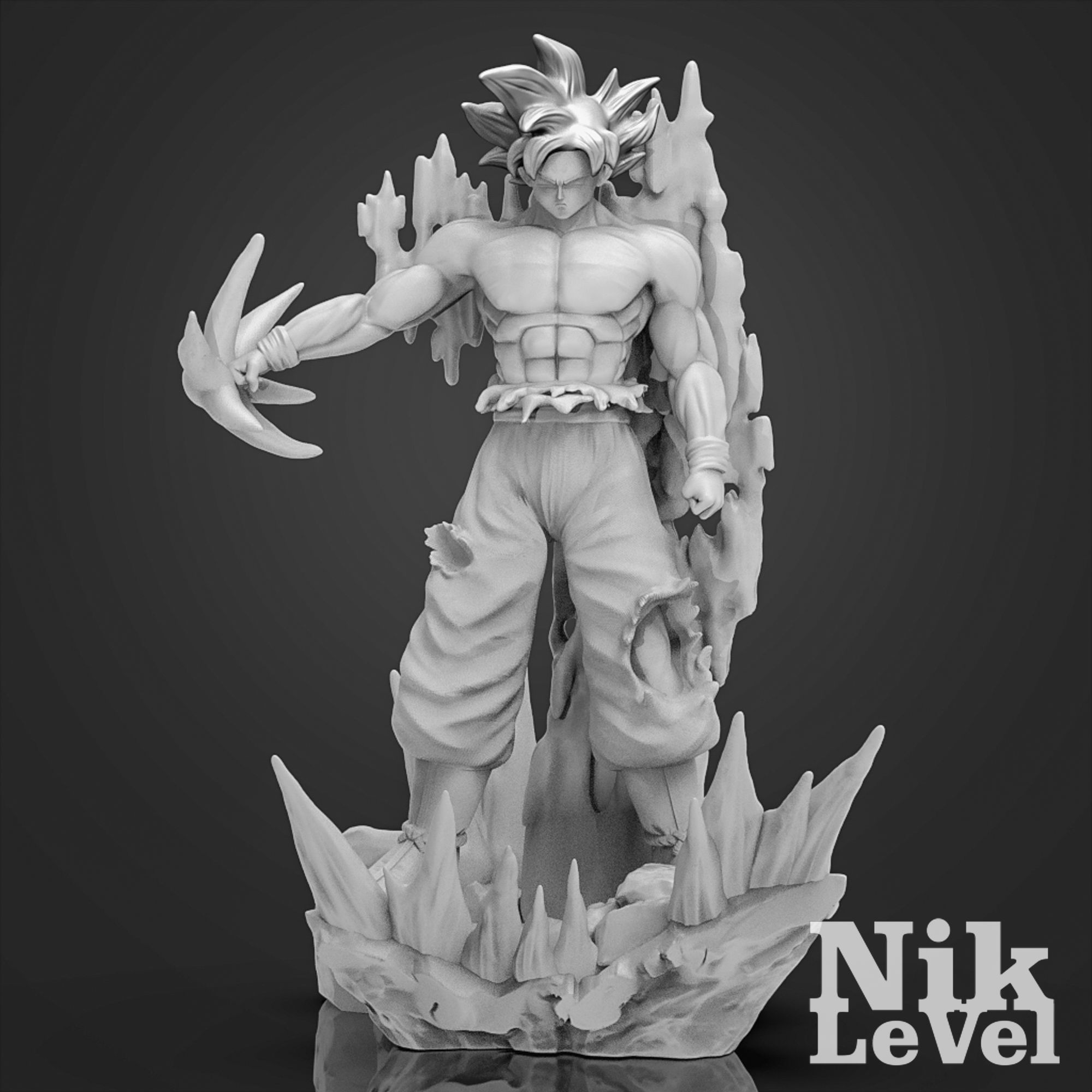 Son Goku Ultra Instinct Dragon Ball 3D Printable  3D print model_16