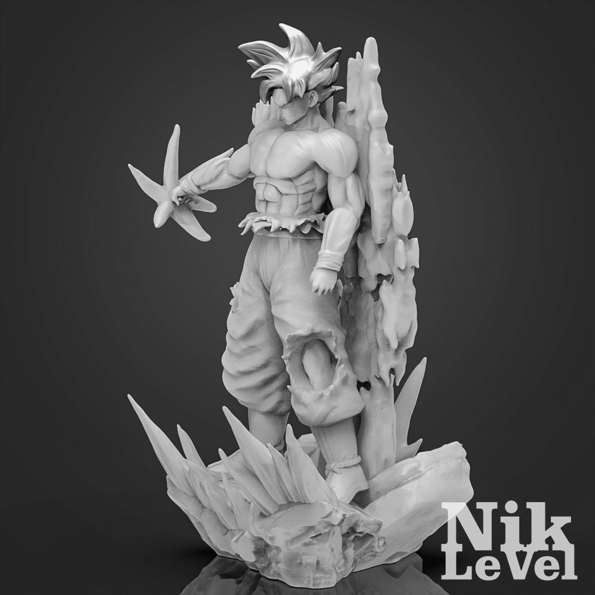 Son Goku Ultra Instinct Dragon Ball 3D Printable  3D print model_18
