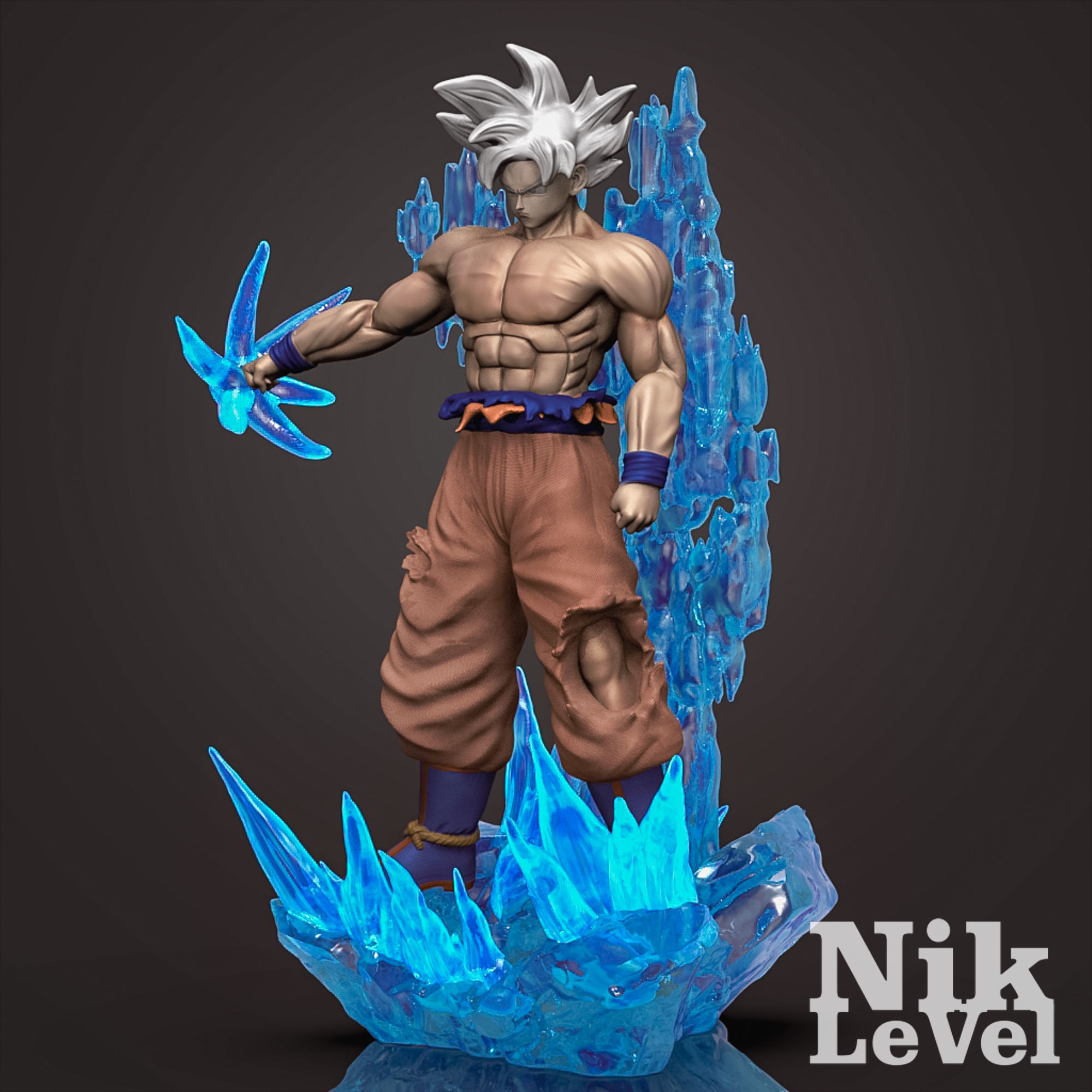 Son Goku Ultra Instinct Dragon Ball 3D Printable  3D print model_5